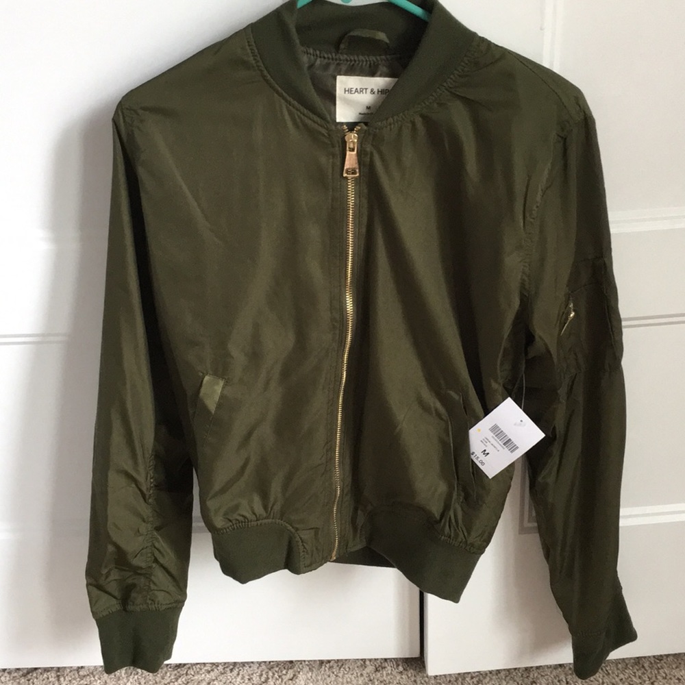 Green bomber jacket